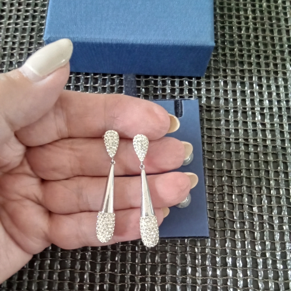 Swarovski Crystal Drop Pierced Earrings